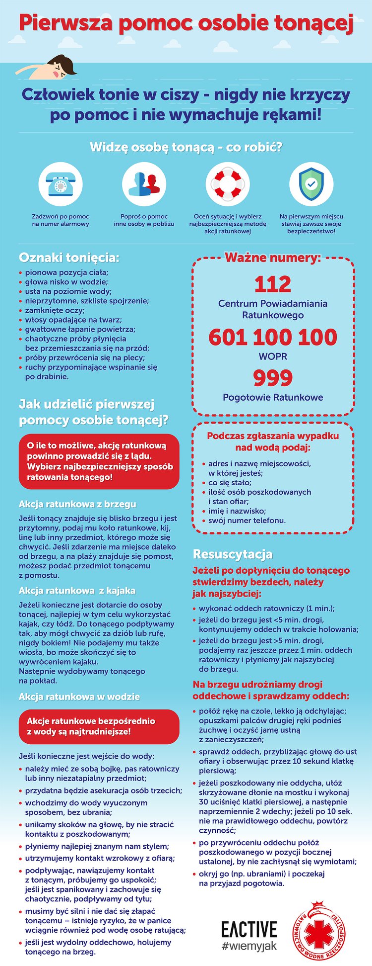 A czy Ty wiesz jak pomóc osobie tonącej?
 Planujesz rodzinny wyjazd nad morze? A...