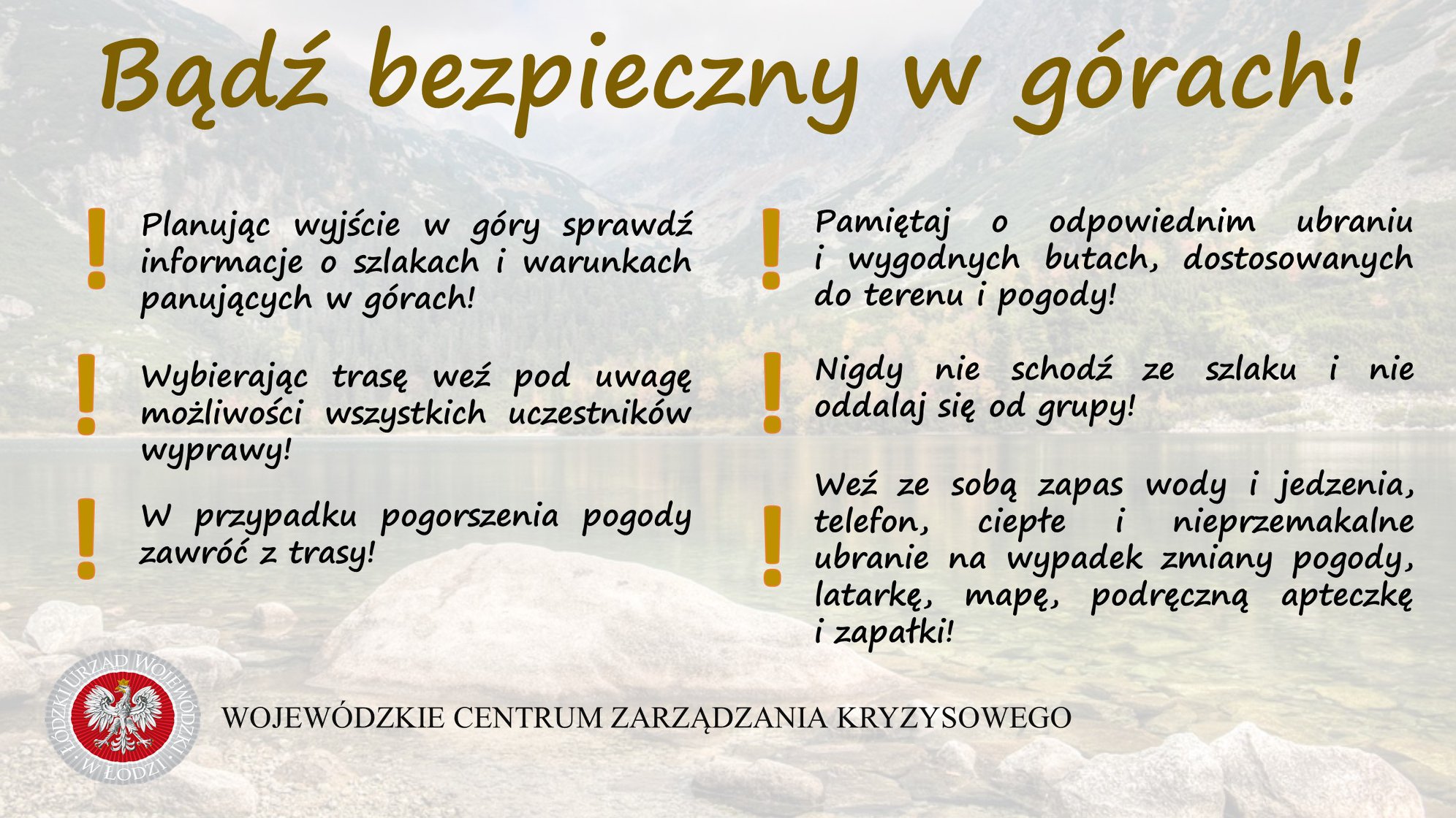 Letni wypoczynek to również wyprawy w góry.  Każdego roku na szlakach w okresie ...