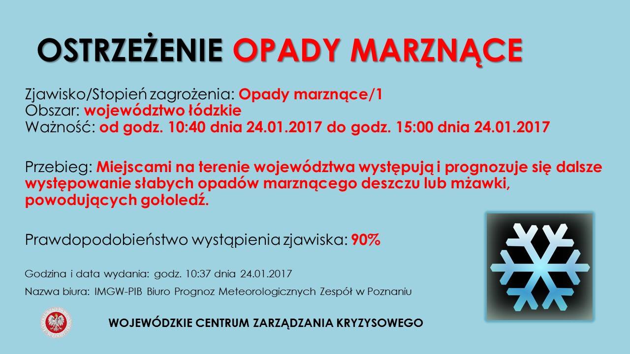 OSTRZEŻENIE Nr 9  
 Nazwa biura: IMGW-PIB Biuro Prognoz Meteorologicznych Oddzia...