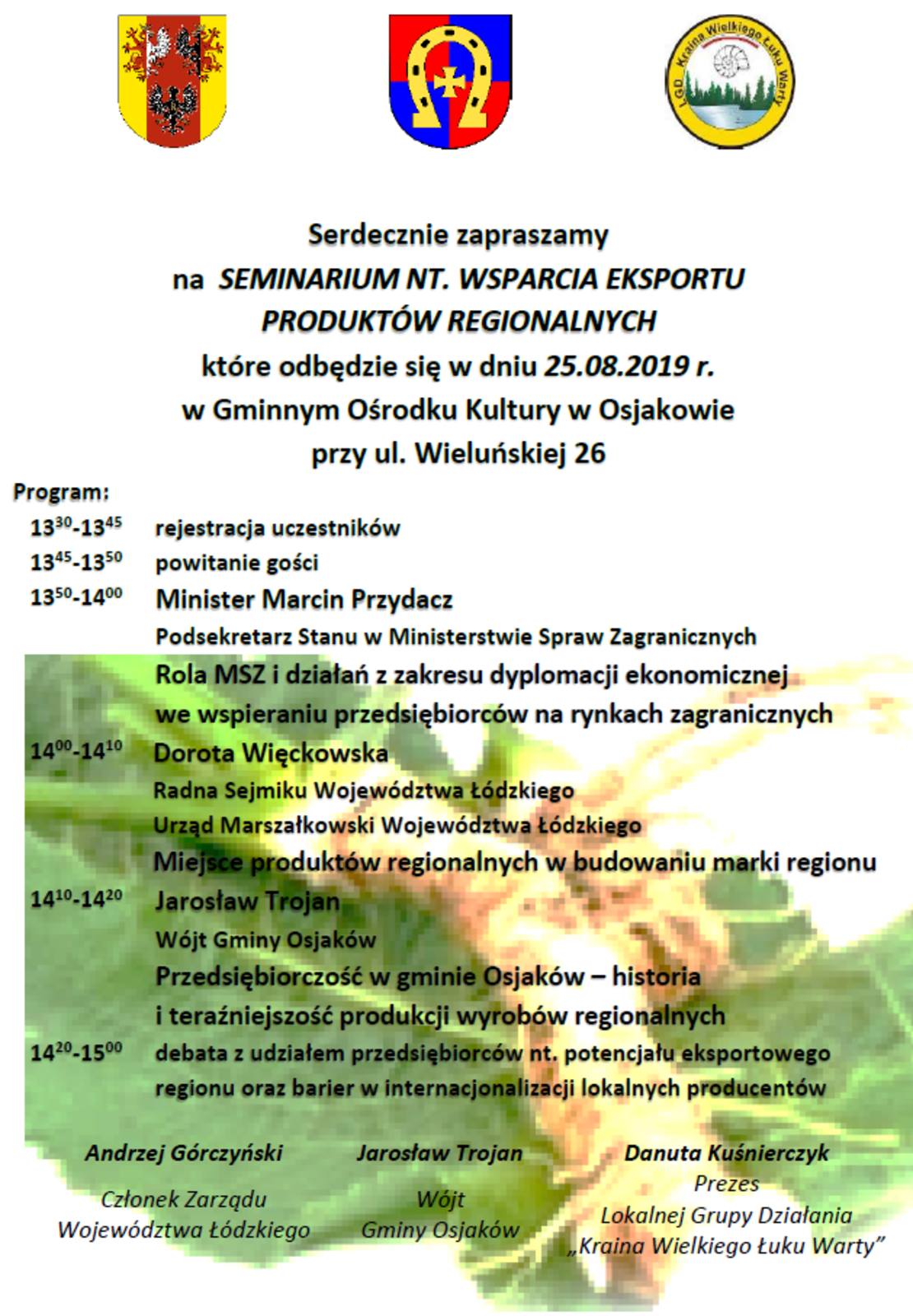 Seminarium nt. wsparcia eksportu produktów regionalnych