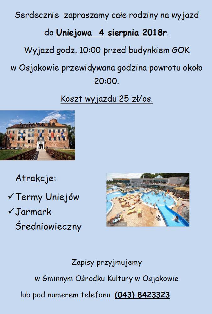 Są chętni na wyjazd do Uniejowa?