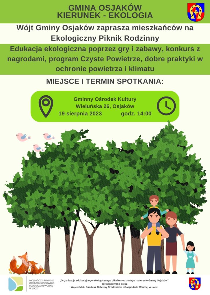 Plakat Osjakow 1 727x1024 - Zapraszamy na Ekologiczny Piknik Rodzinny