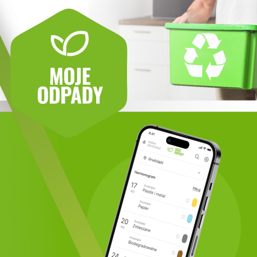 Baner promujący aplikację do odpadów. Więcej informacji dostępnych po kliknięciu w baner