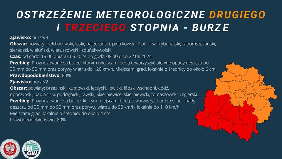 448774195 769471685360468 5151861028621208863 n - Ostrzeżenie meteorologiczne trzeciego stopnia na terenie naszej gminy