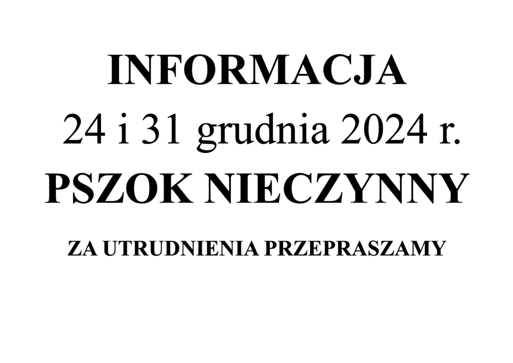 Beznazwy 1 1 1024x724 - Informacja o zamknięciu PSZOK-u w dniach 24 i 31 grudnia