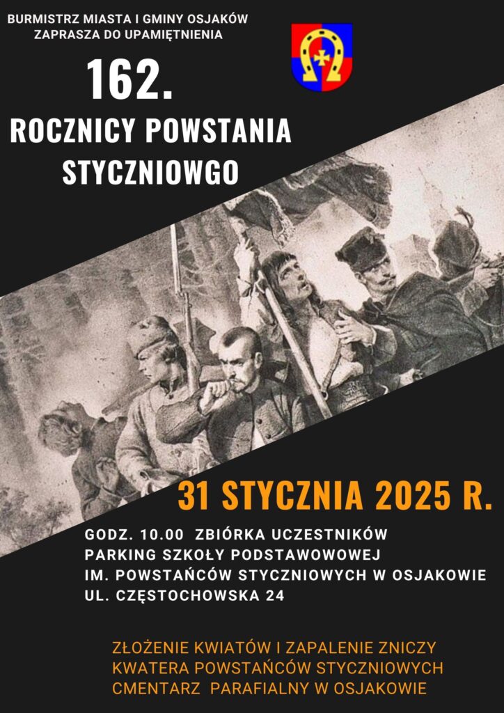 Zaproszenie1 724x1024 - Obchody z okazji 162. rocznicy Powstania Styczniowego